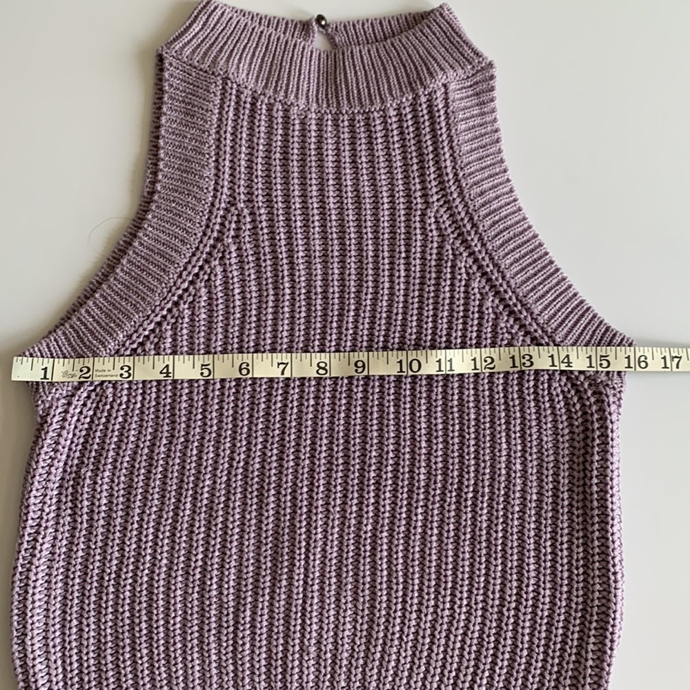 LAVENDER SLEEVELESS SWEATER - Picture 4 of 9